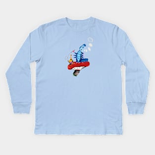 Classic Absolem Smoking Caterpillar Alice in Wonderland Kids Long Sleeve T-Shirt